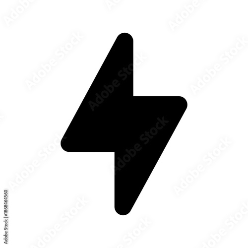 Thunder bolt icon vector UI