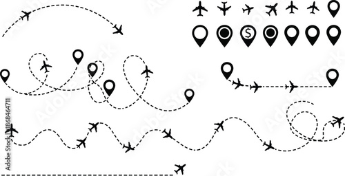 Flight Route Map Icons