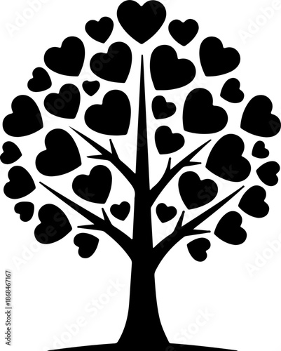 Heart Tree Silhouette
