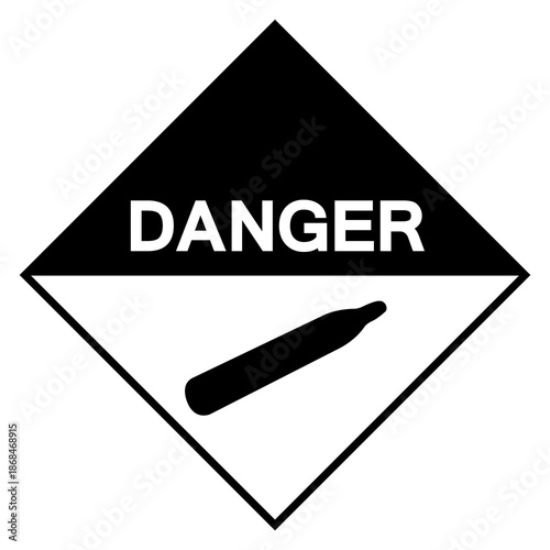 Danger Gas Cylinder Symbol Sign, Vector Illustration, Isolate On White Background Label.EPS10