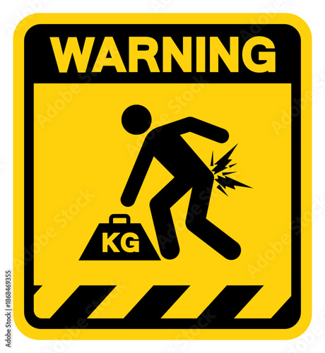 Lift Hazard Warning Sign, Vector Illustration, Isolate On White Background Label. EPS10