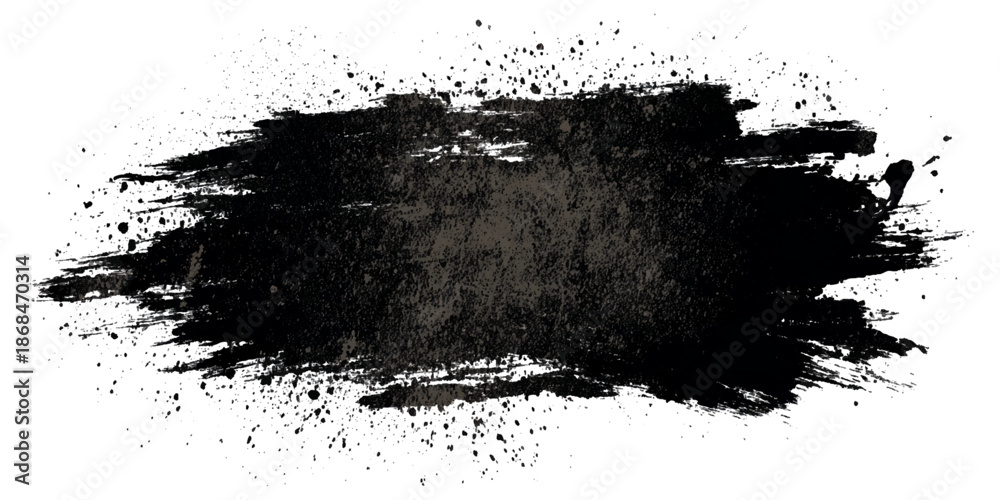 Naklejka premium Grungy hand drawn brush stroke background design with smear drip scratch and texture vector background.