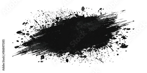 Grungy hand drawn brush stroke background design with smear drip scratch and texture vector background.