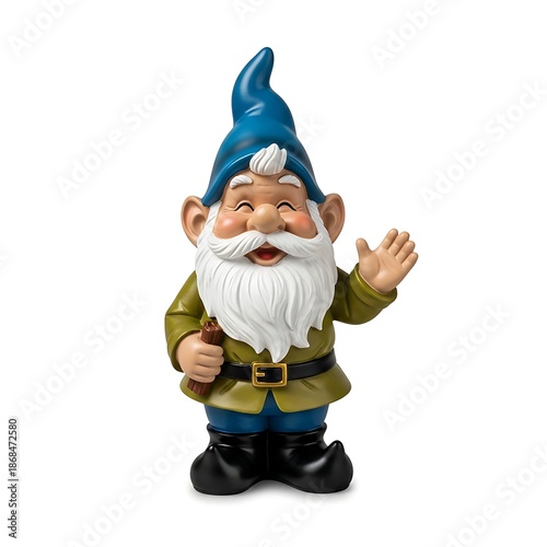 Cute Garden Gnome Illustration – Whimsical Fairy Garden Character