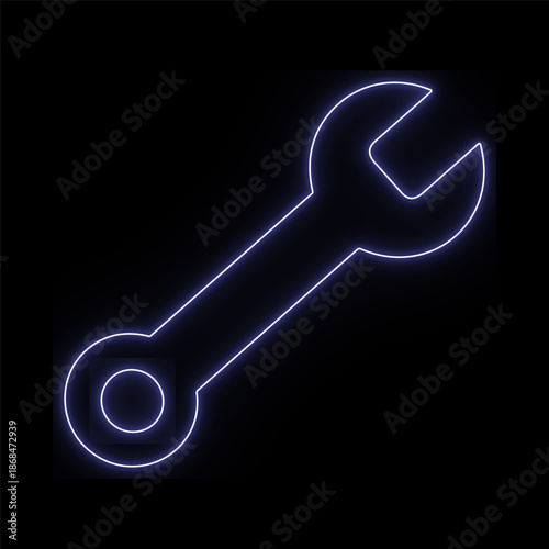 Illuminated wrench symbol