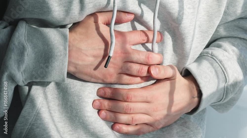 Abdominal cramps in humans.
Digestive problems.
Abdominal pain in men.
Bloating due to overeating.