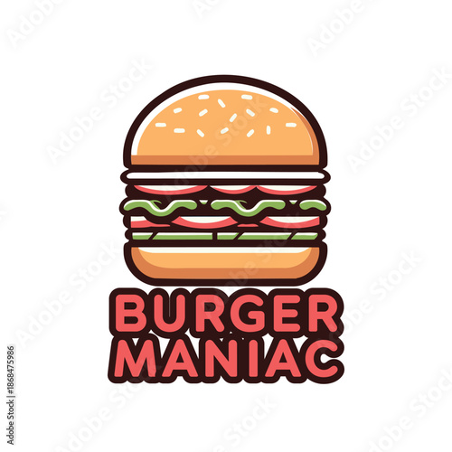 Tableau sur toile Burger Restaurant Logo Vector Fast Food Branding Icon