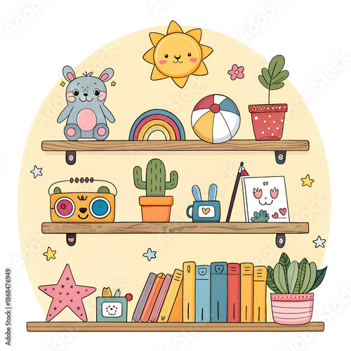 back to school with books,Colorful Whimsy: A Charming Display of Cheerful Decor