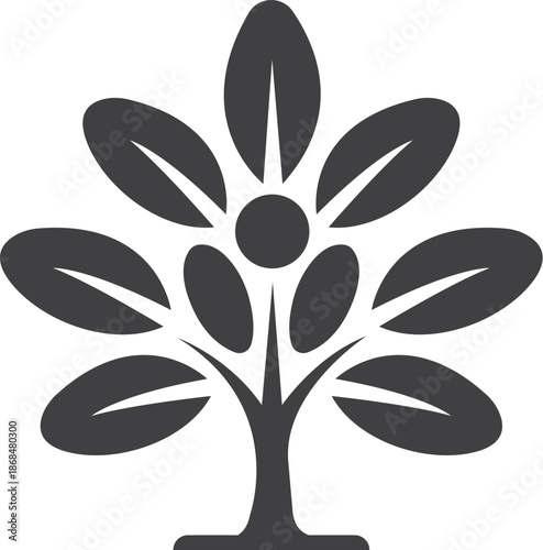 Family Tree Logo Human Figure Integrated into a Tree for Genealogy and Community
