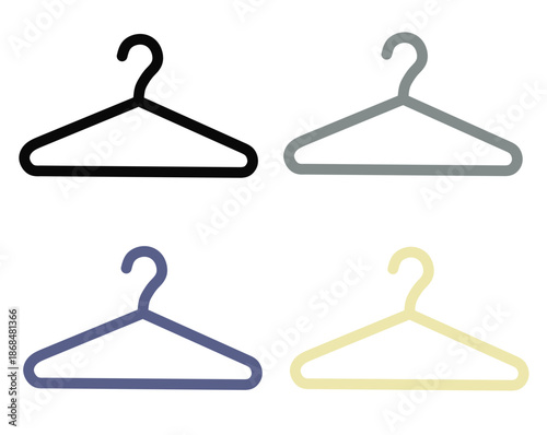 Colorful Clothes Hanger Icons