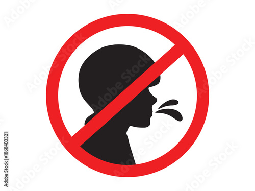 Do Not Spit Sign Background Illustration
