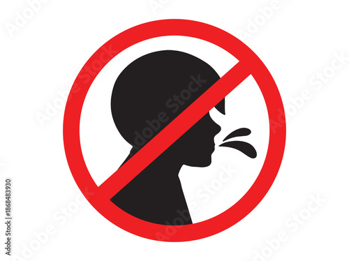 Hand Drawn Do Not Spit Sign Illustration
