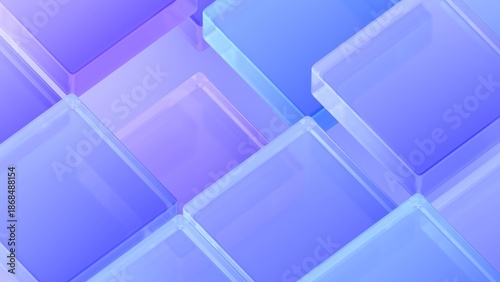 Foto Abstract background design, composition with glass cubes, 3d render