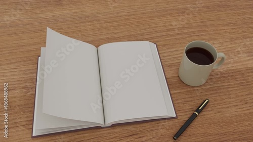 本が開くアニメーション