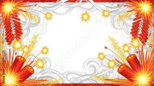 Exploding Firecracker Background