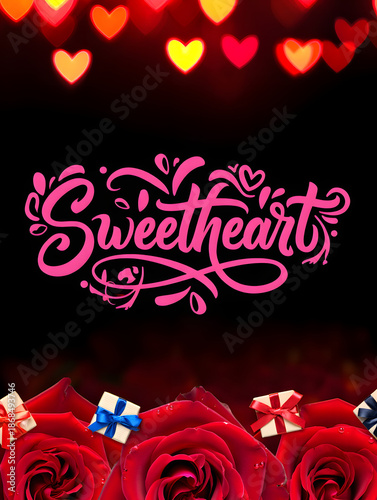 Romantic sweetheart valentine's day celebration