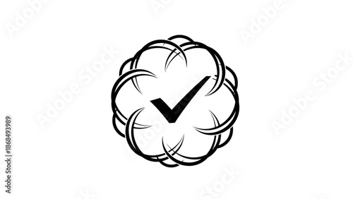 Modern Checkmark Circle Logo – Verified & Approved Symbol