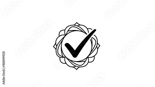 Modern Checkmark Circle Logo – Verified & Approved Symbol