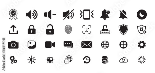 Modern user interface icons. Flat line system and user interface icon. Web vector symbol. Illustration eps 10