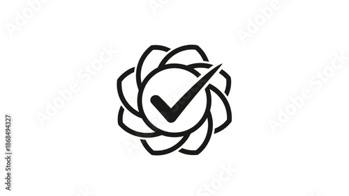 Modern Checkmark Circle Logo – Verified & Approved Symbol