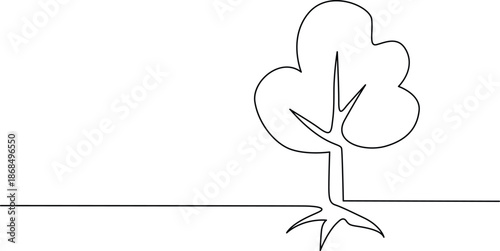Simple tree outline Vector
