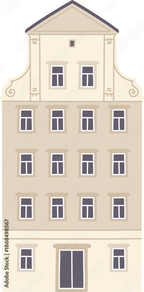 Naklejka premium Building Historic Facade Front View