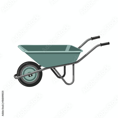 Green Wheelbarrow Illustration