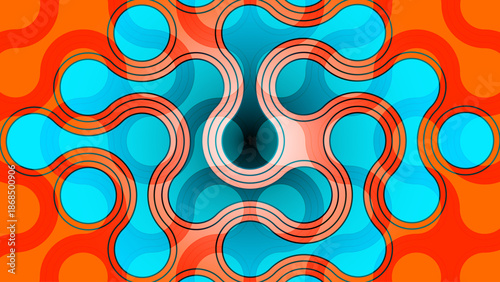 Abstract seamless wave pattern background with flowing blue curves and ornamental geometric design suitable for wallpaper fabric and decorative textures. Vector illustration for website banner.