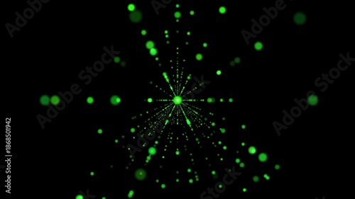 abstract green background with particles