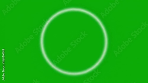 Animated white glowing circular ripple or shockwave effect on a green screen background. 4K abstract motion graphic for VFX, transitions, and overlays