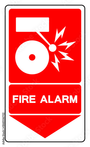Fire Alarm Symbol Sign, Vector Illustration, Isolate On White Background Label.EPS10