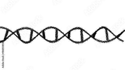 Digital animation of a DNA molecule rotating. Chemistry and biology gene cell concept for genetics, biotechnology and medical science visualization