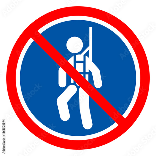 Wear Safety Harness Symbol Sign ,Vector Illustration, Isolate On White Background Label.EPS10