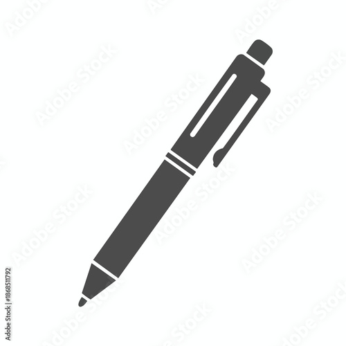 Gray Ballpoint Pen Illustration