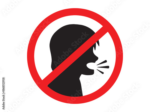 Do Not Make Loud Noise Sign Illustration
