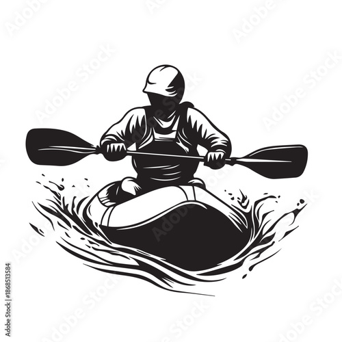 kayaking on the river