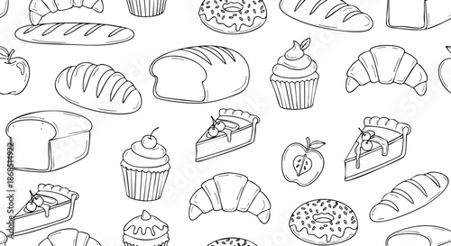 variety of baked goods and pastries.