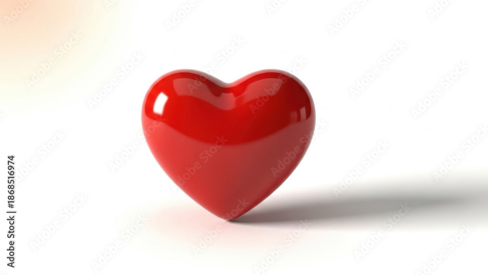 Obraz premium Red heart icon isolated on white background isolated on white background