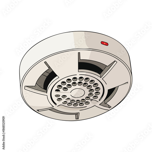 Smoke Detector Icon on White Background
