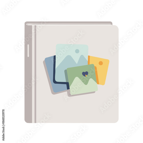 Organized Photo Album with Colorful Images