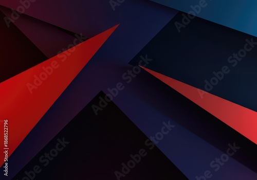 Abstract geometric composition featuring sharp angles and vibrant color gradients creating a deep conceptual background design ,theoretical ,creative ,angle