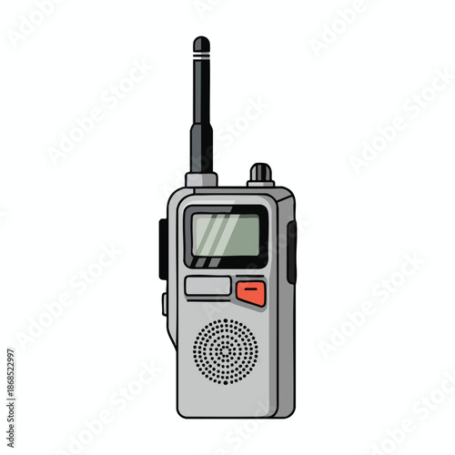 Handheld Two Way Radio Device Illustration