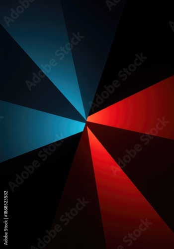 An abstract geometric composition illustrating high pressure and profound conflict between sharply defined opposing dark and bright color fields ,pattern ,digital ,abstract