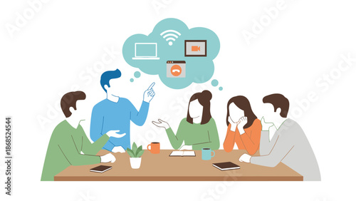 An illustrative graphic displaying the concept of a digital vector file on a clean background