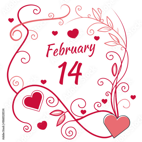 Celebrating february 14 with hearts