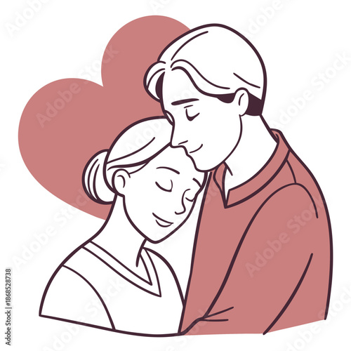 Couple sharing a tender moment