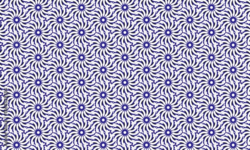 Naklejka premium Blue and white abstract geometric pattern background design