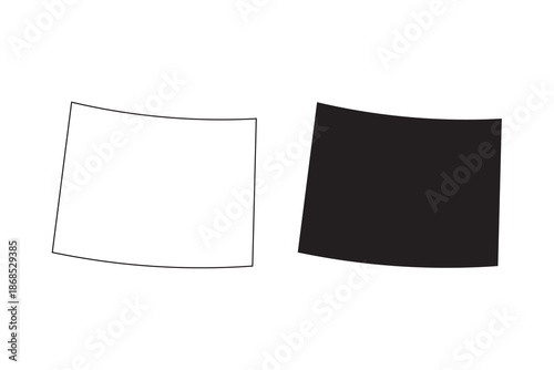 Colorado state silhouette map in black color
