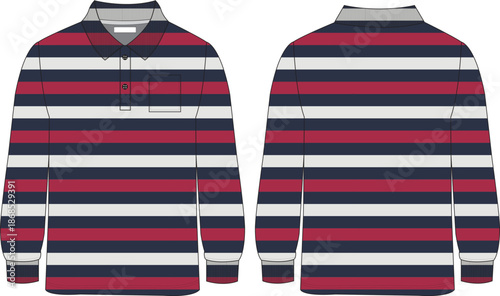 polo shirt vector mock up, long sleeve polo shirt design, polo shirt design, polo shirt illustration 