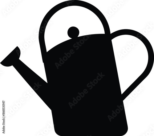 Black Silhouette Of Watering Can Transparent Background